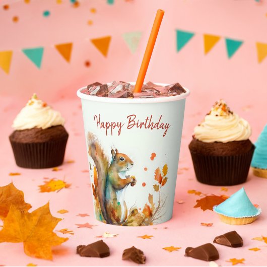 秋/秋のビーズリス – バースデーパーティー –  紙コップ