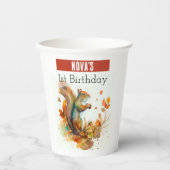 秋/秋のビーズリス – 誕生日 紙コップ (正面)