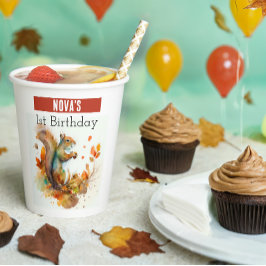 秋/秋のビーズリス – 誕生日 紙コップ