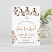 秋!秋のフローラをテーマにしたブライダルシャワー 招待状 (スタンド正面)