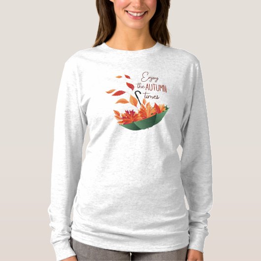 秋/秋の傘 Tシャツ (正面)