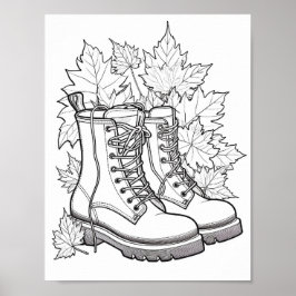 秋/秋の大人彩色 ポスター