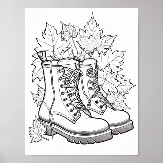 秋/秋の大人彩色 ポスター (正面)