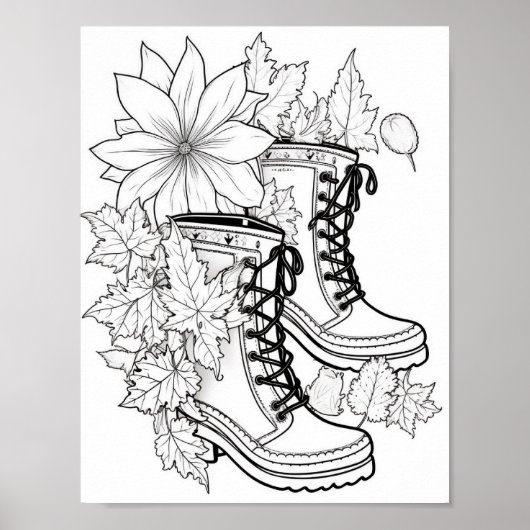 秋/秋の大人彩色 ポスター (正面)