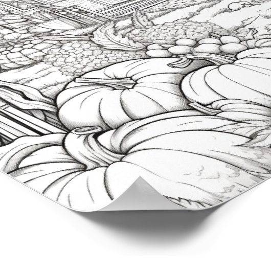 秋/秋の大人彩色 ポスター (角)