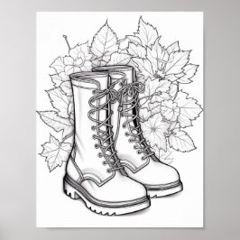 秋/秋の大人彩色 ポスター