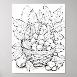 秋/秋の大人彩色 ポスター