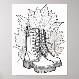 秋/秋の大人彩色 ポスター