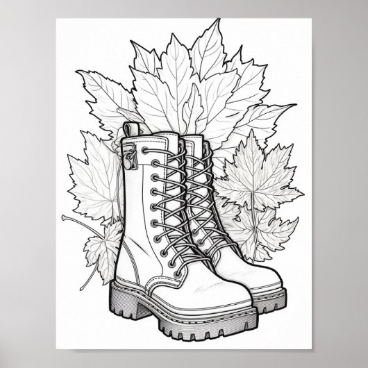 秋/秋の大人彩色 ポスター (正面)