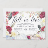 秋 |秋の婚約パーティ招待状 招待状 (正面)