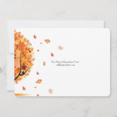 秋/秋の木の結婚式招待状 招待状 (裏面)