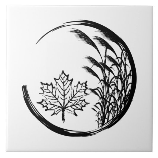 秋/秋の紋章 タイル (正面)