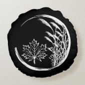 秋/秋の紋章 ラウンドクッション (裏面)