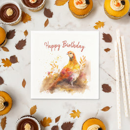 秋/秋の雰囲気フェアシャン – 誕生日パーティー –  スタンダードカクテルナプキン