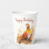 秋/秋の雰囲気フェアシャン – 誕生日パーティー – 紙コップ (裏面)