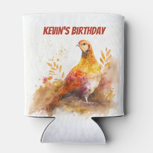 秋/秋の雰囲気フェアシャン – 誕生日パーティー – 缶クーラー (裏面)