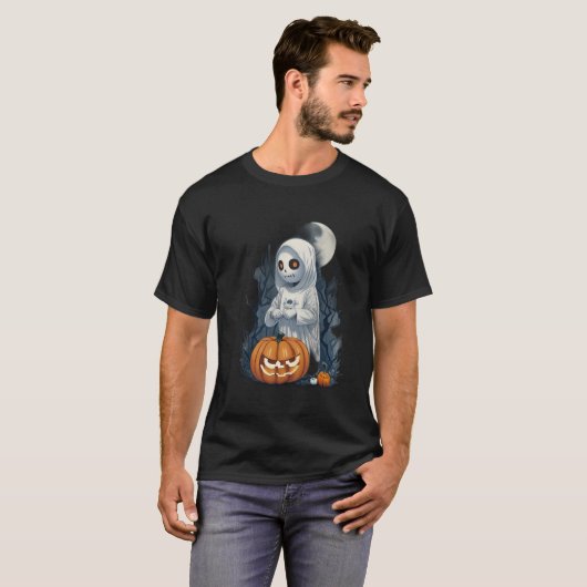 秋 |秋コーヒーのスウェットシャツ |ハロウィーンD Tシャツ (正面フル)
