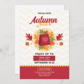 秋/秋セールのチラシテンプレート シーズンカード (正面/裏面)