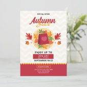 秋/秋セールのチラシテンプレート シーズンカード (スタンド正面)