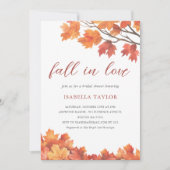 秋 |秋ツリーのブライダルシャワー招待 招待状 (正面)