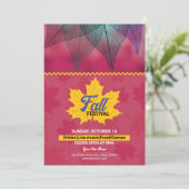 秋/秋パーティの招待状フライヤーテンプレート 招待状 (スタンド正面)