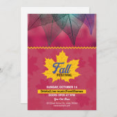 秋/秋パーティの招待状フライヤーテンプレート 招待状 (正面/裏面)