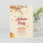 秋/秋パーティーフライヤーテンプレート 招待状 (スタンド正面)