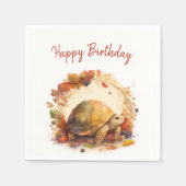 秋/秋ビーブスカメ – 誕生日パーティー – スタンダードカクテルナプキン (正面)