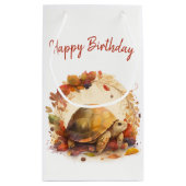 秋/秋ビーブスカメ – 誕生日パーティー – スモールペーパーバッグ (裏面)