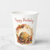 秋/秋ビーブスカメ – 誕生日パーティー – 紙コップ (正面)