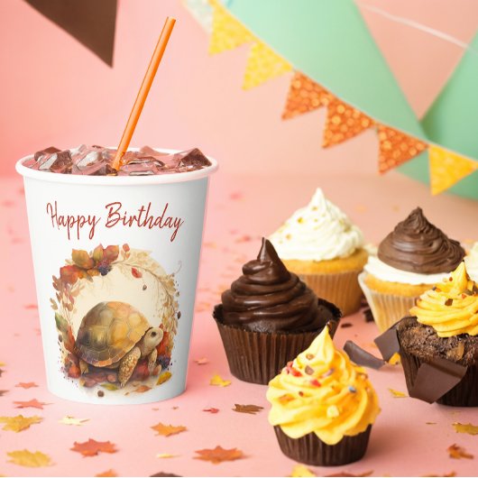秋/秋ビーブスカメ – 誕生日パーティー – 紙コップ