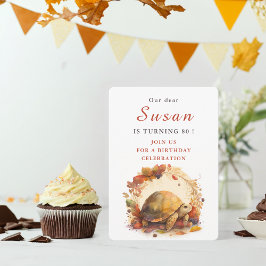 秋/秋ビーブスカメ – 誕生日 招待状