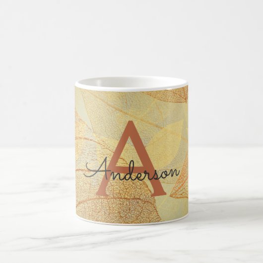 秋 – 秋ファミリーモノグラム離れ コーヒーマグカップ (中央)