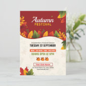 秋/秋フェスティバルパーティーフライヤー 招待状 (スタンド正面)