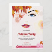 秋/秋フェスティバルフライヤー招待状 招待状 (正面/裏面)