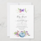 秋 – 秋フローラベビーシャワー 招待状 (正面)
