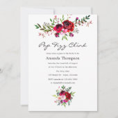 秋 – 秋フローラポップ・アートのフィズクレンクブライダルシャワー 招待状 (正面)