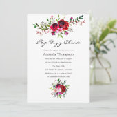 秋 – 秋フローラポップ・アートのフィズクレンクブライダルシャワー 招待状 (スタンド正面)