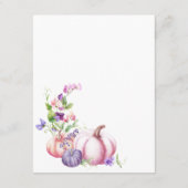 秋 – 秋フローラ結婚ズゲスト詳細 エンクロージャーカード (裏面)