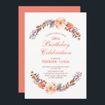 秋/秋フローラ50th Birthday Party Invitation 招待状<br><div class="desc">この秋のフローラ誕生日の招待デザインは、秋の配色と美しいリースを備えている。私のショップBaraBomDesignで利用可能なもっと一致するアイテム。</div>