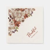 秋/秋与えフレンズ感謝していズ与え・ディナー スタンダードカクテルナプキン (正面)