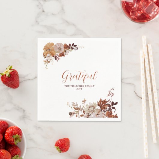 秋/秋与えフレンズ感謝していズ与え・ディナー スタンダードカクテルナプキン (インサイチュ)