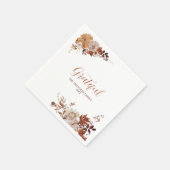 秋/秋与えフレンズ感謝していズ与え・ディナー スタンダードカクテルナプキン (角)