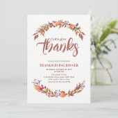 秋/秋感謝してい与えの夕食の招待 招待状 (スタンド正面)