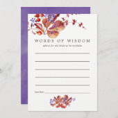 秋 – 秋水彩ブライダルシャワーアドバイス アドバイスカード (正面/裏面)