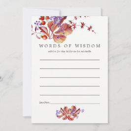 秋 – 秋水彩ブライダルシャワーアドバイス アドバイスカード