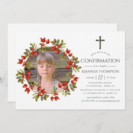 秋 – 秋水彩確認 招待状 (正面/裏面)