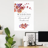 秋 – 秋水彩結婚の歓迎 ポスター (ホームオフィス)