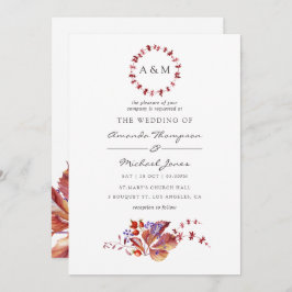 秋 – 秋水彩結婚式招待状 招待状