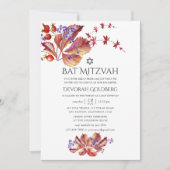 秋 – 秋水彩葉バルミツワー 招待状 (正面)